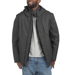ANDREW MARC Black/grey Berwick 3 In 1 Hooded Parka And Vest